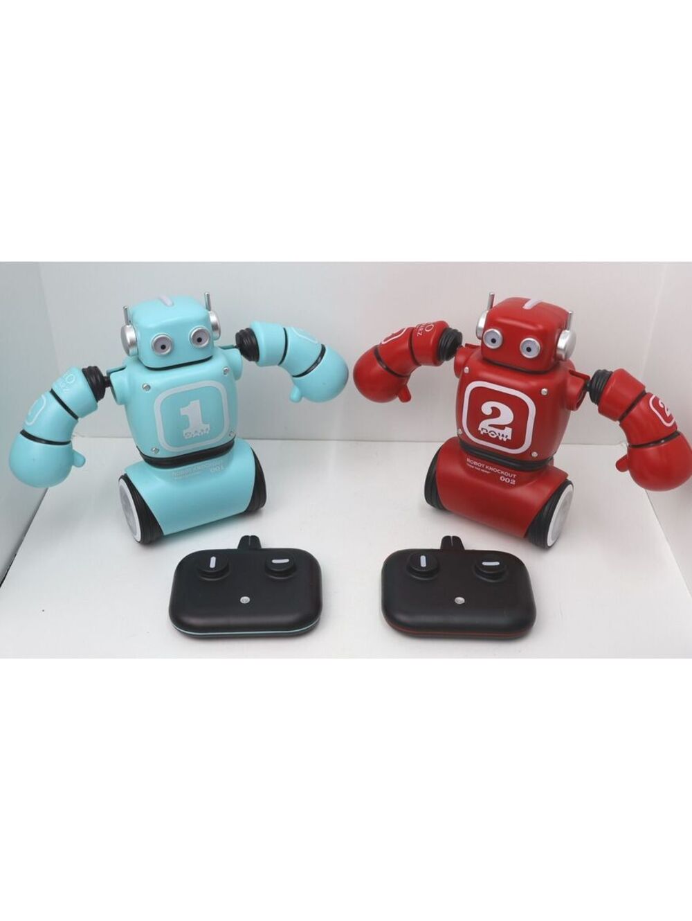 FAO Schwarz Robot Knockout Remote Control Robots - Red and Blue Set
